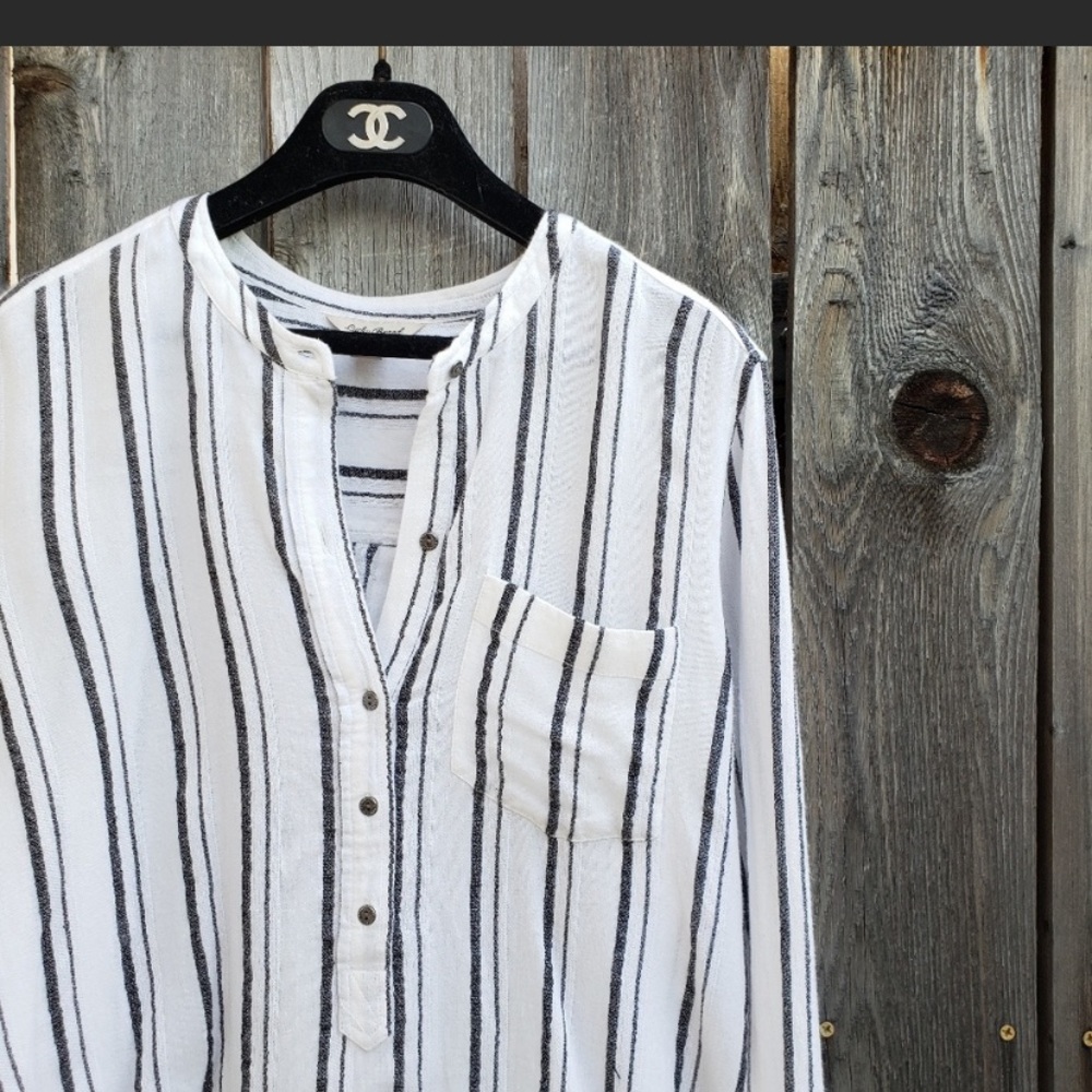 Lucky Brand Long Sleeve Striped Button Up - Picture 2 of 6